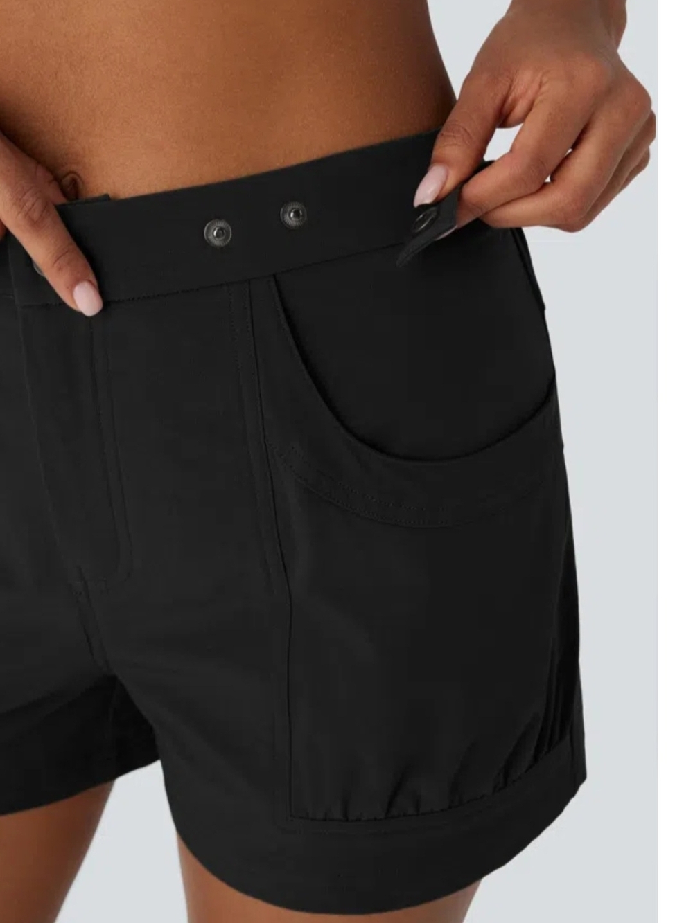 Halara Mid Rise Adjustable Waistband Pocket Casual Shorts- Size XL - Picture 3 of 7